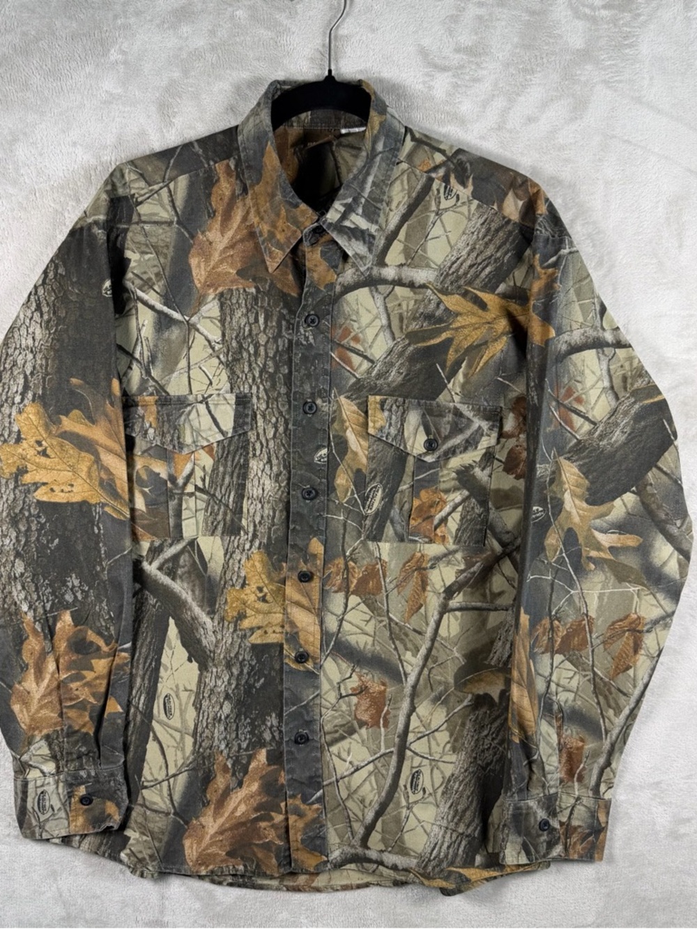 Men's Ranger Camo Long-Sleeve Button-Up Dress Shirt - Brown